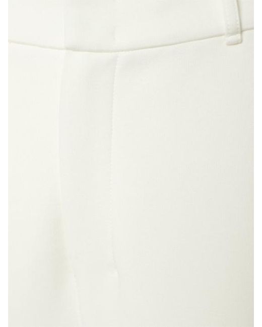 Max Mara White Merlot Jersey Wide Leg Pants