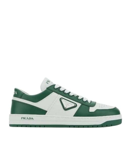 Prada Green Downtown Low-Top Casual Shoes