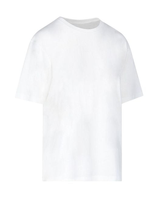Khaite White The Mae Logo Patch Crewneck T-Shirt
