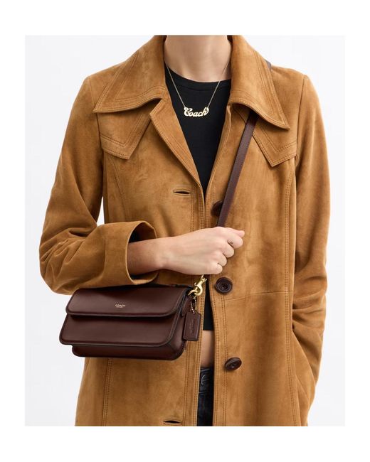 COACH Brown Elora Top Handle Shoulder Bag