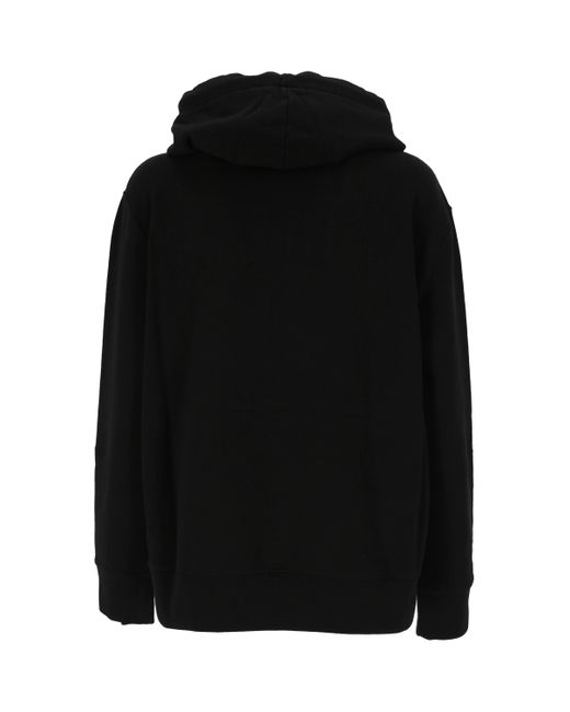 Lanvin Black Logo-Print Drawstring Hoodie