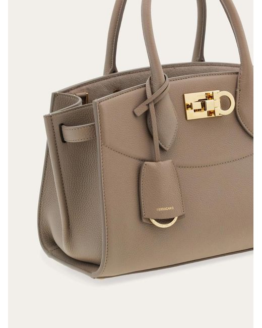 Ferragamo Brown New Ferragamo Studio Soft Bag (M)