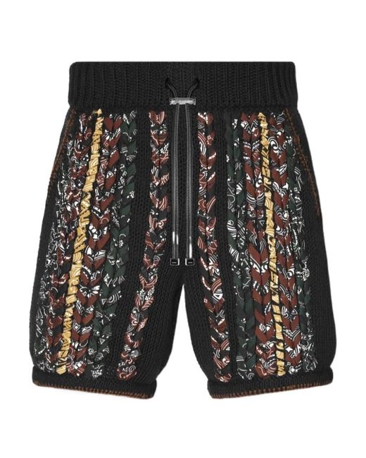 Amiri Black Braided Bandana Shorts for men