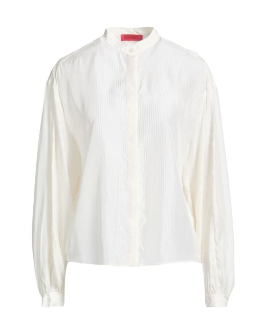 MAX&Co. White Solid Colour Shirts Blouses