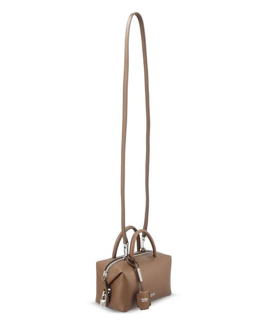 Max Mara Brown Holdalls Small Top Handle Bag