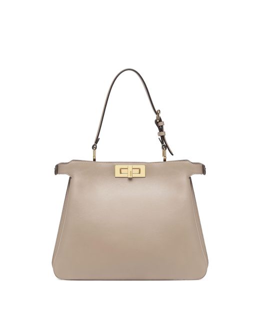 Fendi Gray Peekaboo Soft Medium Tote Bag