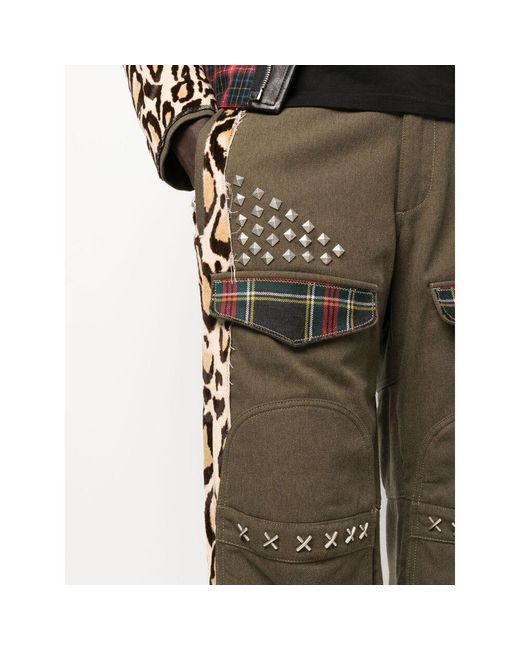 Moschino Green Multi-Pocket Overalls for men