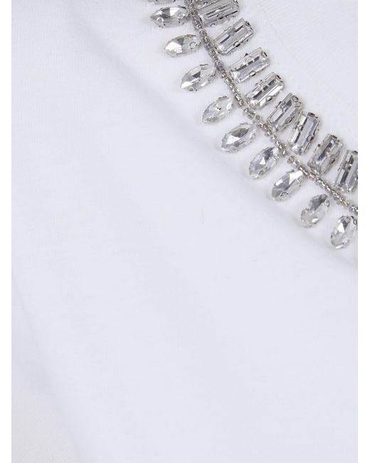 Seventy White Embellished Crew Neck T-Shirt