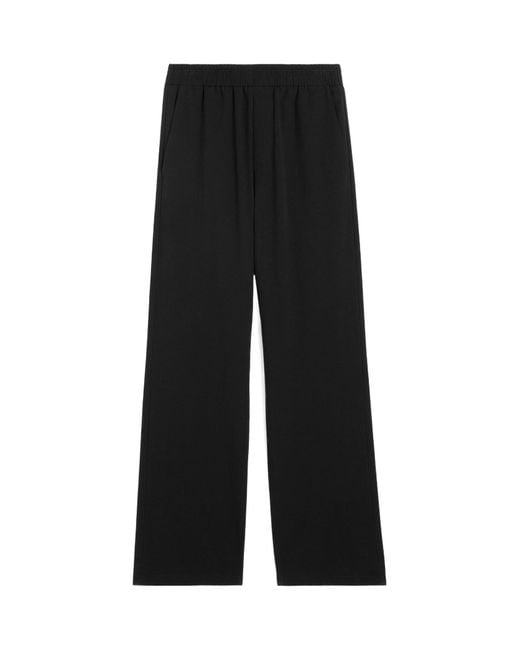 AMI Black Ami Elastic Waistband Logo Plaque Pants for men