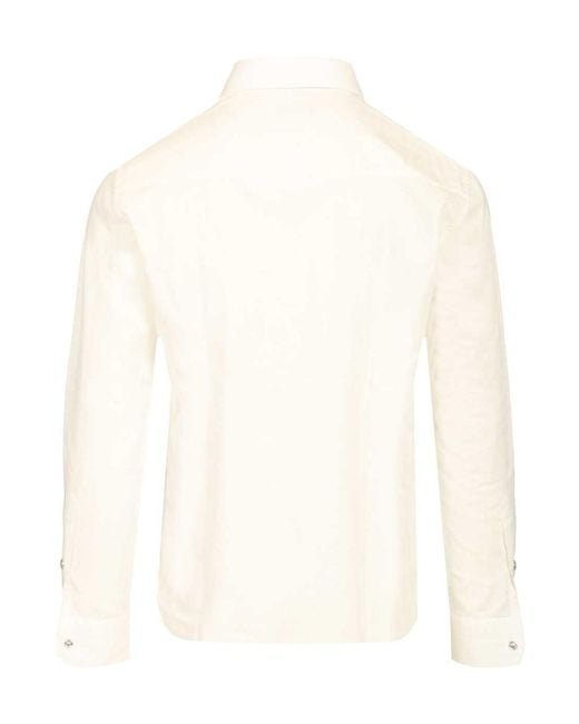 Tom Ford White Light Western Twill Slim Fit Buttoned Shirt for men