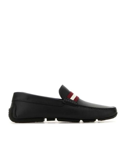 Bally Black Stripe-Detailed Slip-On Loafers for men