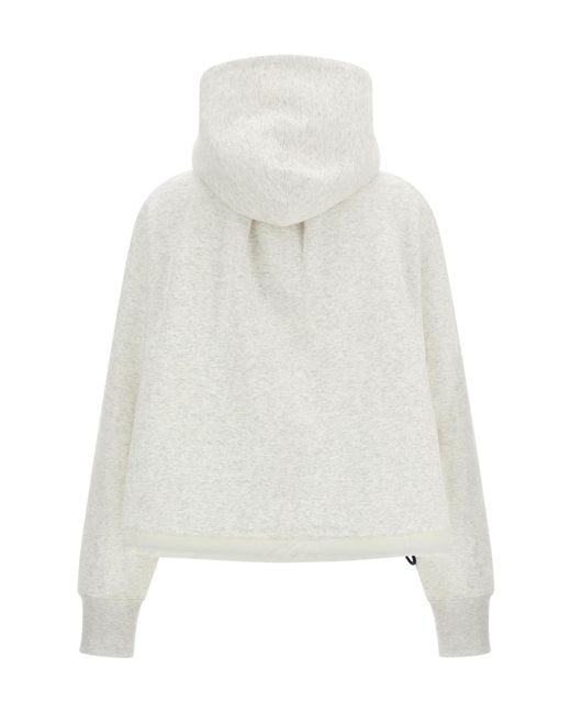 Sacai White Cotton Hoodie