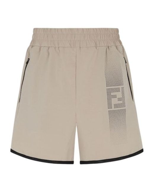 Fendi Natural Logo Printed Bermuda Shorts for men