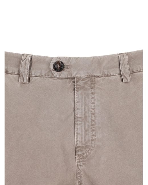 Brunello Cucinelli Gray Cargo Pants for men
