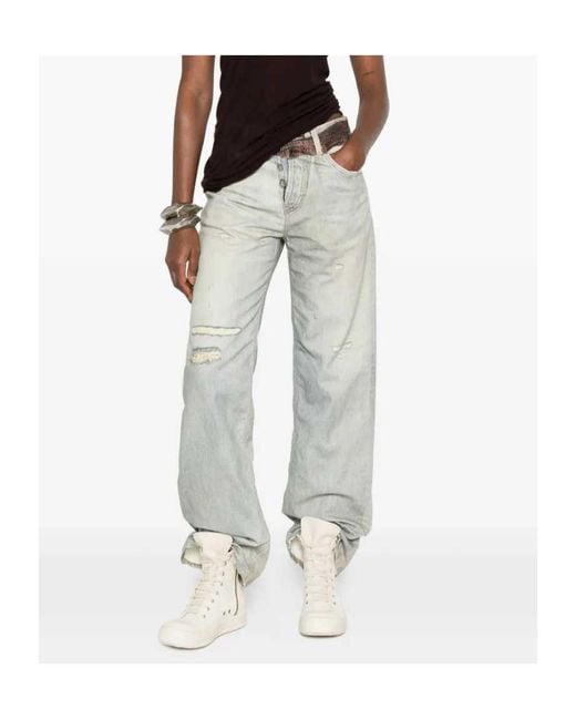Haikure Gray Distressed Jeans