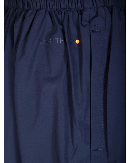 Save The Duck Blue Elasticated-Waist Midi Skirt