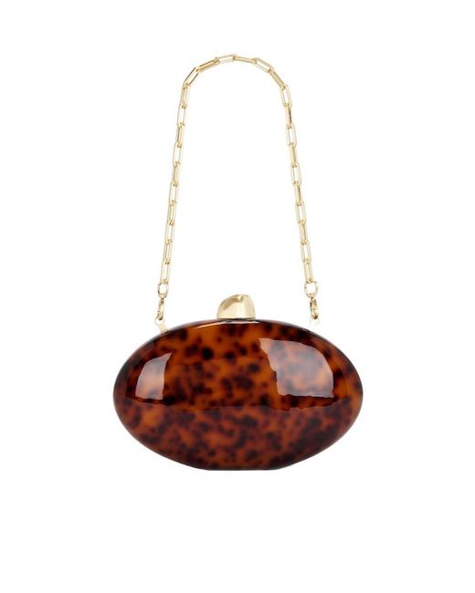 Cult Gaia Brown Eviana Clutch Bag
