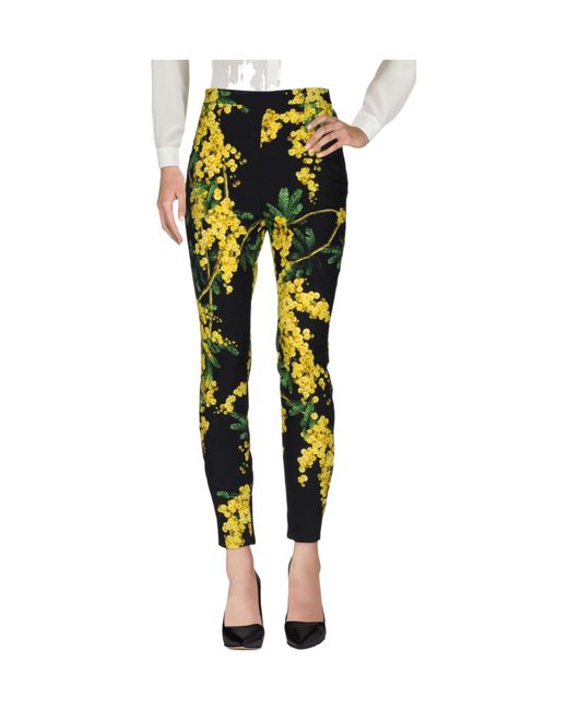 Dolce & Gabbana Green Floral Skinny Pants