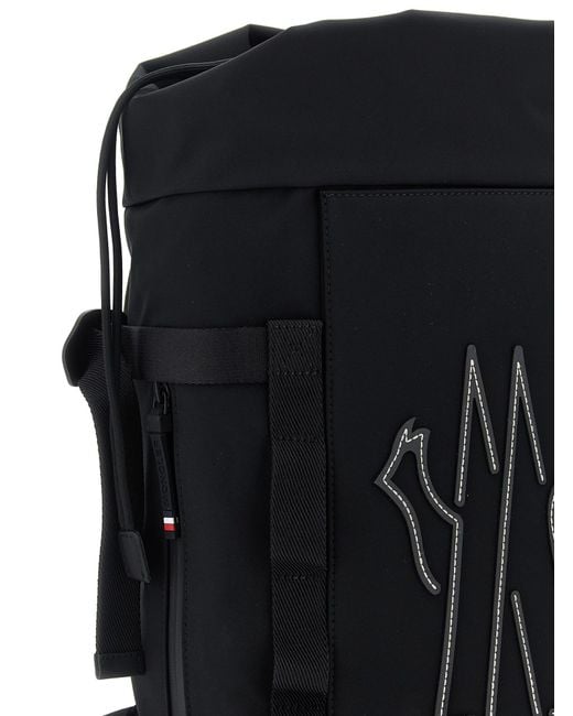 Moncler Brown Grenoble Logo Roll-Top Backpack for men