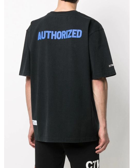 Heron Preston Black Logo Print Short-Sleeved T-Shirt for men
