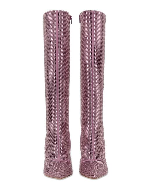 Liu Jo Purple Leonie Hanne X Embellished Pointed Toe Boots