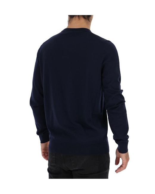 Gucci Blue Gg Logo Patch Jumper for men