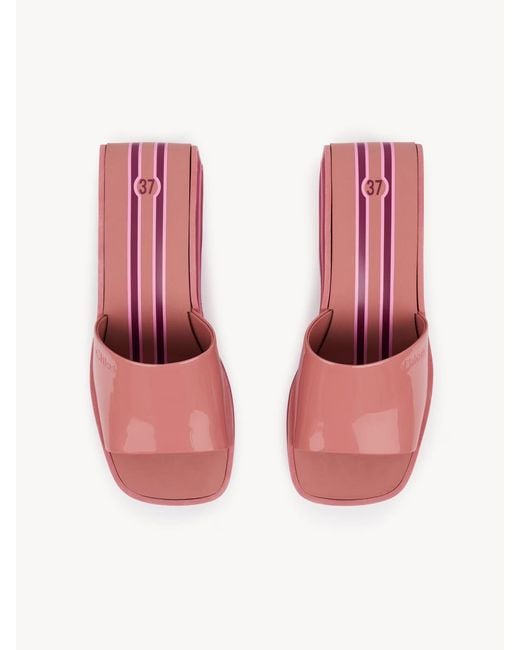 Chloé Red Chloé Swimming Cool Platform Heeled Sandals
