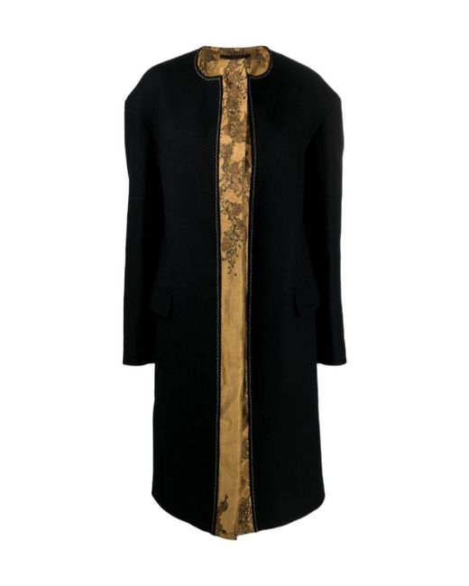 Dries Van Noten Black Long-Sleeved Coat