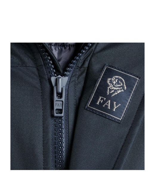 Fay Blue Double-Front Padded Jacket for men