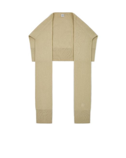 Totême  White Cashmere Sleeve Scarf