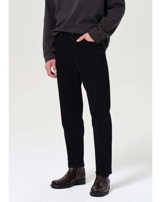 Agolde Black Buttoned Straight-Leg Jeans for men