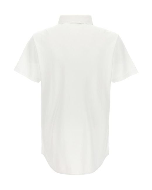 Loro Piana White Buttoned Polo Shirt for men