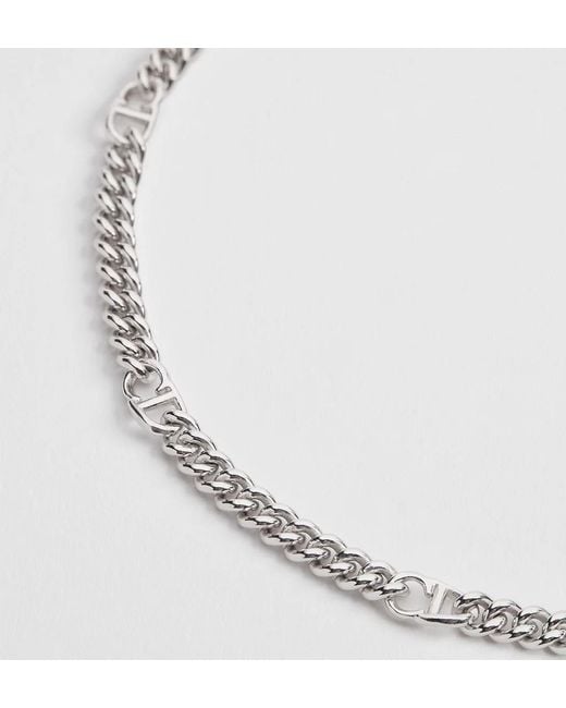 Dior Metallic Cd Icon Thin Chain Link Bracelet for men