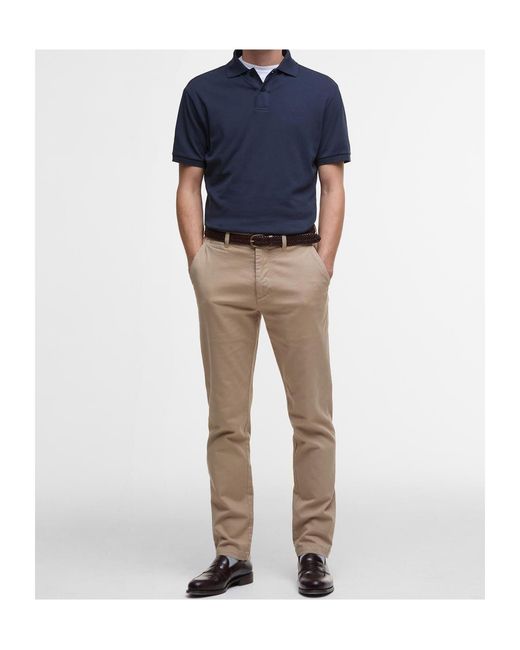 Barbour Blue Hylton Short-Sleeved Polo Shirt for men