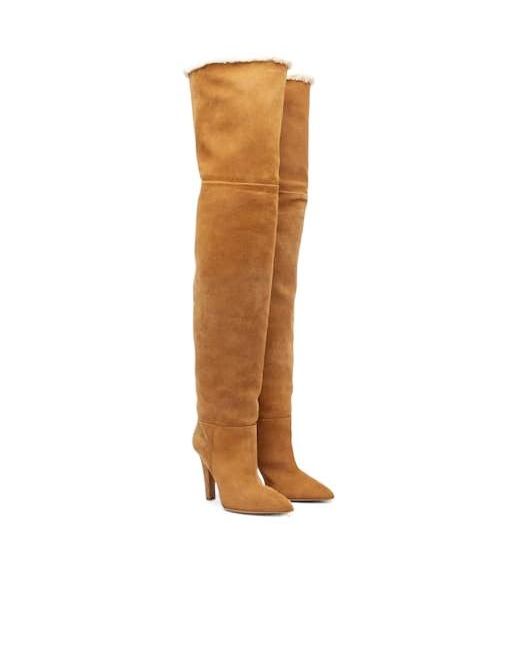 Paris Texas Brown Suede Over-The-Knee Boots