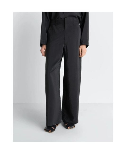 Lemaire Black Straight Tailored Pants for men