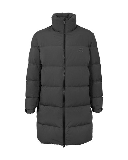 Boss Gray Long Down Jacket for men