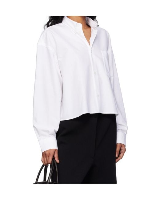 A.P.C. White Long-Sleeved Button-Up Shirt