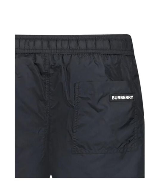 Burberry Black Letter Patch Shorts for men