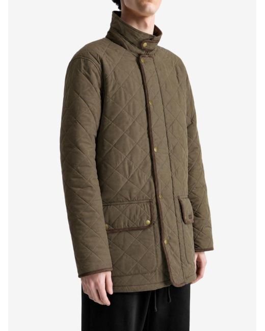 Barbour Green Diamondquilted Standcollar Jacket for men