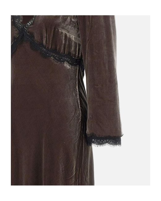 Rixo Brown Alesha Long Dress
