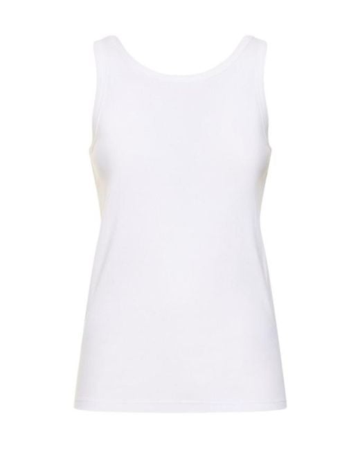The Row White Rib Round-Neck Vest