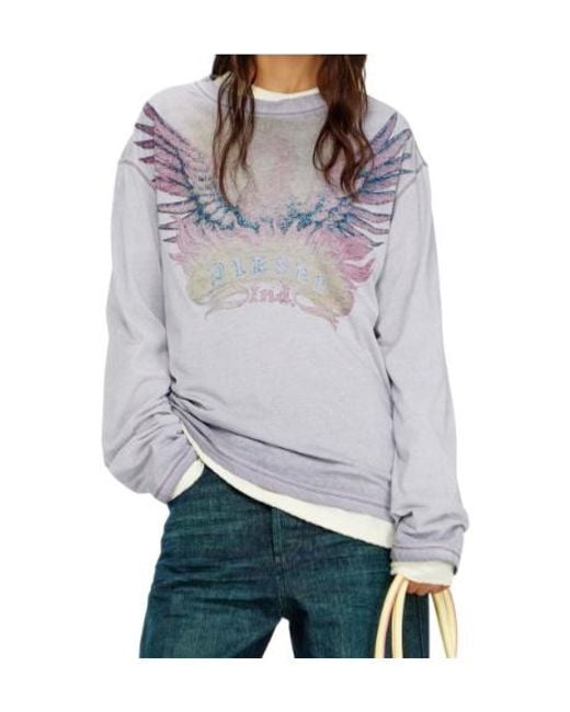 DIESEL Purple Long-Sleeve T-Shirt