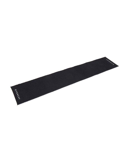 Givenchy Blue Patterned Scarf for men