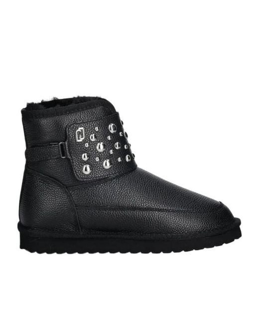 Liu Jo Black Studded Ankle Boots