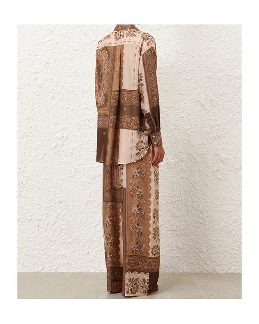 Zimmermann Brown Lucky Relaxed Pant