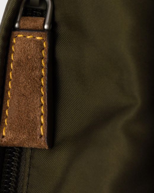Prada Black Logo Plaque Zipped Belt Bag for men