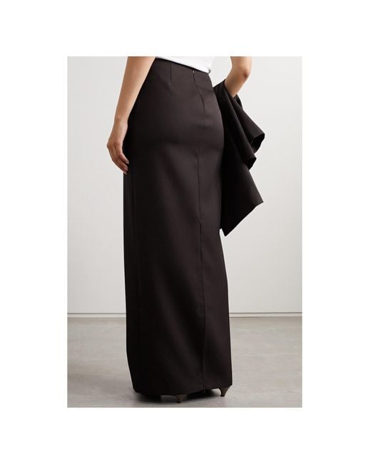 The Row Black Bartelle Wool Extra-Long Skirt