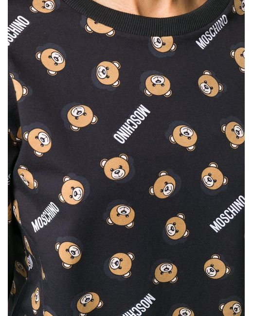 Moschino Black Teddy Bear Printed Sweater