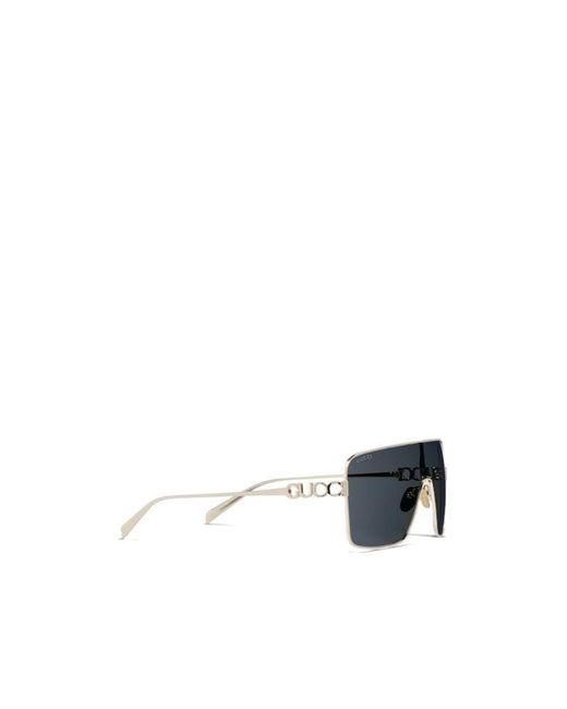 Gucci Blue Eyewear Rectangular Frame Sunglasses